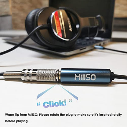 MillSO 1/4 to 3.5mm Headphone Adapter, TRS 6.35mm Female to 3.5mm Male 1/8 to 1/4 Stereo Audio Adapter for Amplifiers, Guitar, Piano, Home Theater Devices to Phone, Laptop, Headphones - 12inch/30cm - color: Blue, size: 1 FT