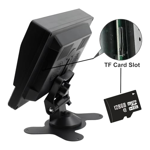 HD Wired RV Backup Camera System Kit,7 inch IPS Dual Split Screen Monitor DVR Recording IP69 Waterproof 1080P Front View Rear View Reverse Cameras Parking Lines for Truck/Semi-Trailer/Box Truck
