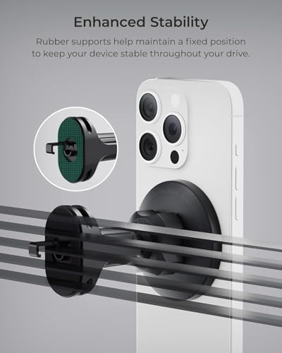 iOttie iTap 3 Magnetic Air Vent Car Mount Phone Holder with Magnetic Ring Adapter. Compatible with iPhone, Samsung Galaxy, Google Pixel, Huawei, LG, and All Qi Compatible Smartphones - style: Air Vent Mount