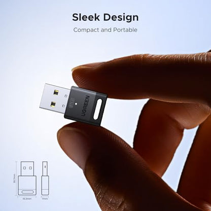 UGREEN USB Bluetooth Adapter for PC Bluetooth 6.0 Dongle Receiver