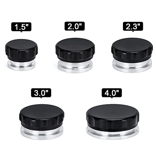 PTNHZ OD 3"/76mm Aluminum Alloy Weld Billet On Filler Neck Cap Oil Fuel Water Tank Black - size: 3"