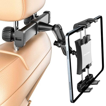 OHLPRO Tablet Holder for Car Headrest,360°Adjustable Clip Arm Tablet Mount for Car Backseat,Gifts Road Trip Essentials for Kids,Fits for 5-13" Device Like iPad Pro, Air, Mini, Galaxy, Fire - size: 5-13" Device
