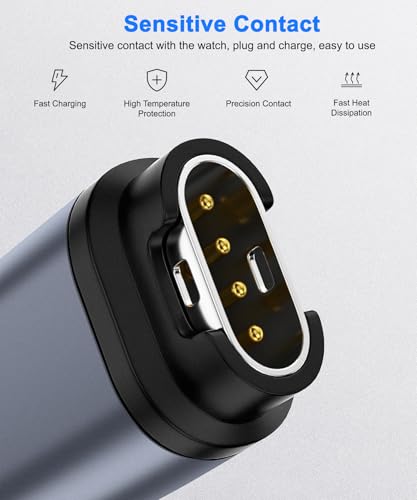 Watch Charging Adapter, AIYEEN Micro USB Female to Male Adapter Charging Port Compatible with Garmin Fenix 7/7S/7X/6/6X/6S, etc., Micro USB Watch Charger with Anti-Lost Buckle