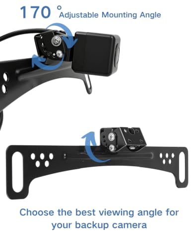 EWAY 2PCs Universal Rear Camera Bracket for License Plate, Stainless Steel - size: 2-packs