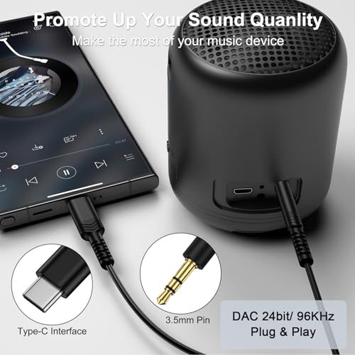 USB C to 3.5mm Aux Headphone Coiled Cable, Retractable Audio Jack Car Cord - color: Black-3