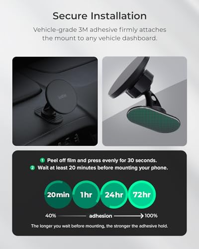 iOttie iTap 3 Magnetic Flush Mount Car Mount Phone Holder with Magnetic Ring Adapter. Compatible with iPhone, Samsung Galaxy, Google Pixel, Huawei, LG, and All Qi Compatible Smartphones - style: Flush Mount