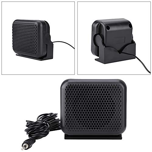 NSP-100 Mini External Speaker, Mobile Radio Microphone with 3W Speakers for Kenwood Yaesu ICOM Ham Car Radios, Dimensions 80 x 72 x 43 mm