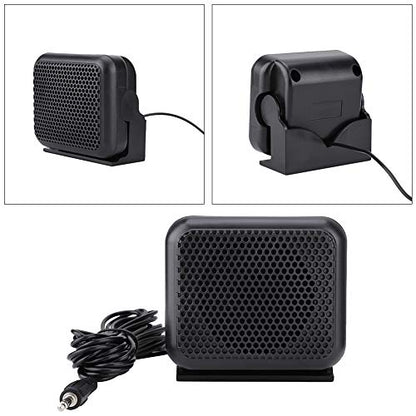 NSP-100 Mini External Speaker, Mobile Radio Microphone with 3W Speakers for Kenwood Yaesu ICOM Ham Car Radios, Dimensions 80 x 72 x 43 mm