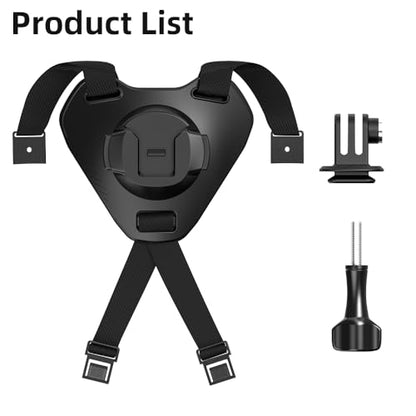 Slide-in Motorcycle Helmet Chin Strap Mount, Quick-Release Motorcycle Helmet Mount Compatible with Go Pro13/12/11/10/9, DJI Action 6/5 Pro/4, DJI Nano, Insta360 ONE R,AKASO/Campark/YI and More - style: Slide-in Motorcycle Helmet Chin Strap Mount