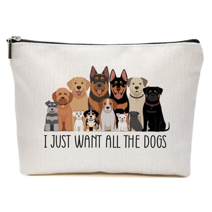 JIUWEIHU Dog Mom Makeup Bag, Dog Gifts Cosmetic Bags Travel Organizer Bag - color: Multicolor 0070