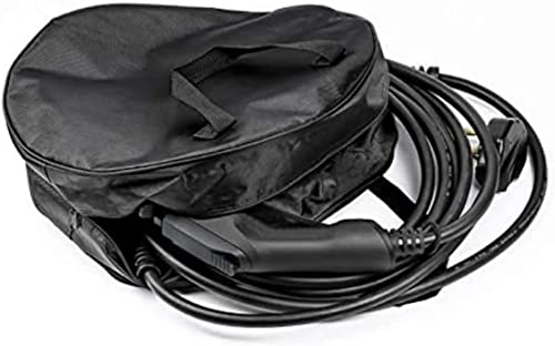 Round Cable Organizer Bag - Heavy Duty Water Resistant Cable Management Storage Bag - Perfect for Jumper Cables, RV Sewer Pipe, EV Charging Cord Storage, Camper and Garden Hoses