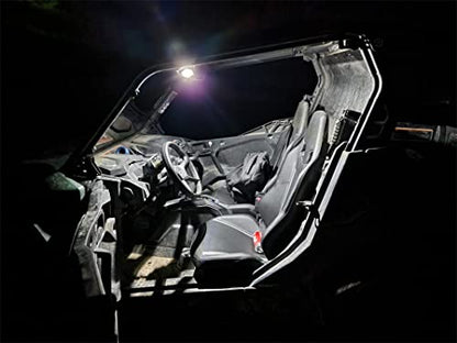 UTV Interior Dome Light with Switch, Universal Roll Bar Mount LED Light - color: White