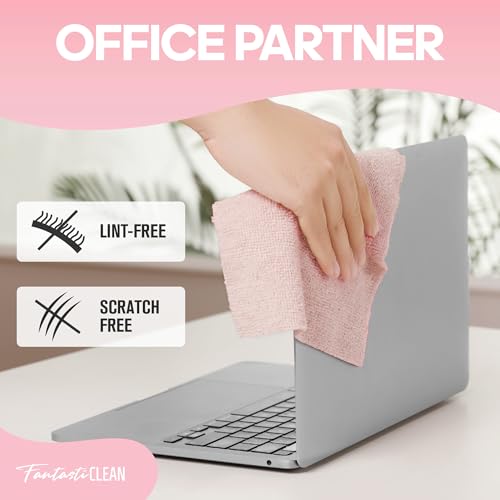 Fantasticlean Microfiber Cleaning Cloth Roll 240Pack, Pink and Light-Purple - color: 2pink 2light-purple