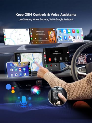 2026 Wireless CarPlay & Android Auto Adapter – 2-in-1 Plug & Play Dongle, Converts Wired to Wireless, Auto Reconnect, Low Latency, for iOS 10+ & Android 11+ with Factory Wired CarPlay - color: Dark Gray