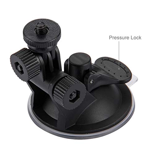 Car Camera Mount for GoPro, Suction Cup Mount on Vehicle Windshield Dash Holder,Compatible with GoPro Hero 13 12 11/Insta360 X5 X4 X3 X2/DJI OSMO Action Cam Mount - size: 2.7" Suction Cup