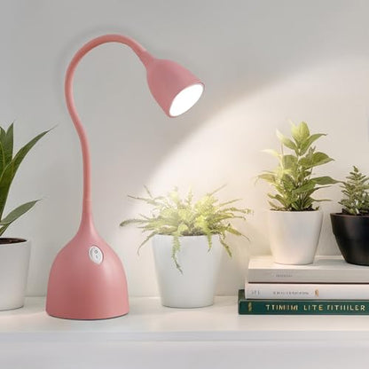 EJIAXIN Desk Lamp for College Dorm Room - LED Reading Light, Pink - color: Pink
