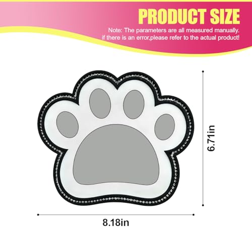 Bling Bear Claw Car Dashboard Non Slip Mat, Rhinestone Car Dashboard Grip Pad, Vehicle Strong Sticky Pads for Cell Phone, Sunglass, Key, Glass, Electronic Devices (Gray) - color: Gray