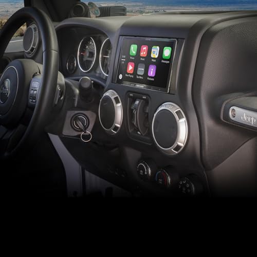 Scosche CR1291B Double DIN Radio Install Dash Kit Compatible with Select 2007-19 Chrysler, Dodge, Jeep, Mitsubishi and VW Vehicles - Car Stereo Install Kit - See Fit Guide in Images to Verify Vehicle - style: Dash Kit Only