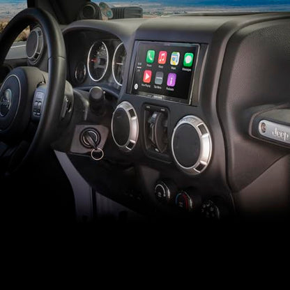 Scosche CR1291B Double DIN Radio Install Dash Kit Compatible with Select 2007-19 Chrysler, Dodge, Jeep, Mitsubishi and VW Vehicles - Car Stereo Install Kit - See Fit Guide in Images to Verify Vehicle - style: Dash Kit Only