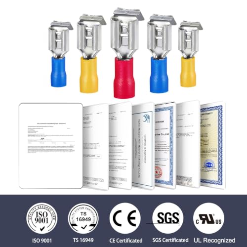 Chanzon Piggyback Connectors Wire Terminal Kit Red Blue Yellow 10-22AWG - size: PiggyBack Assorted, style: 22-10AWG All Sizes