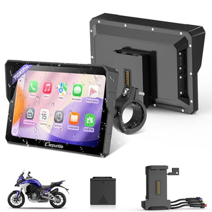 Carpuride W702RS PRO 7" Motorcycle Wireless CarPlay Android Auto BSD Radar