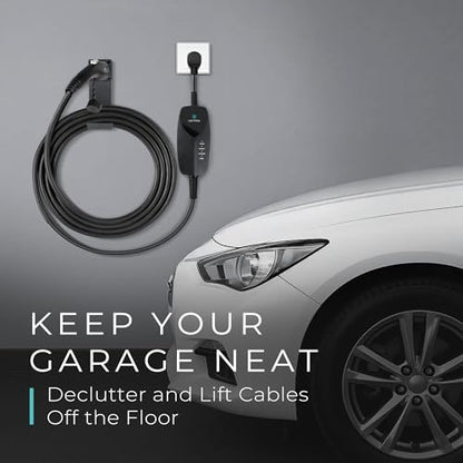 Lectron Electric Vehicle Charger Nozzle Holster Dock & J-Hook Combo for All J1772 Evs - size: J1772 Holder