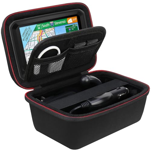 BOVKE GPS Case for 5-5.5" inch Garmin GPS Navigator and Accessories, Black - color: Black+Black