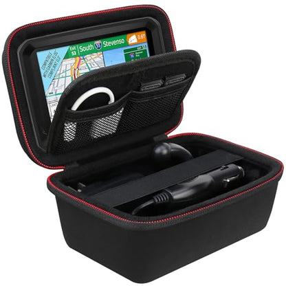 BOVKE GPS Case for 5-5.5" inch Garmin GPS Navigator and Accessories, Black - color: Black+Black