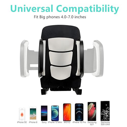 Upgraded Version Golf cart Cup Phone Holder, Universal Adjustable Long Neck Golf Car Phone Mount Cradle Friendly Compatible with iPhone Google and All 4.0-7.0 inches Smartphones, black