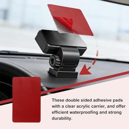 40 Pcs Double Sided Adhesive Pads, 1.57" x 2.36" Dash Cam Sticky Pads Self-Adhesive Square Mounting Foam Tape Waterproof & Heat Resistant for Car Walls Picture Home Decor, Red - size: 1.57" x 2.36"