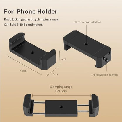 Wall Mounted Phone Holder Magic Arm 360° Rotation Adjustable Metal Base Screw in Wall Sturdy for Kitchen Bedroom Home 32 Inch Metal Phone Clip - size: Metal base + 32in magic arm + metal clip