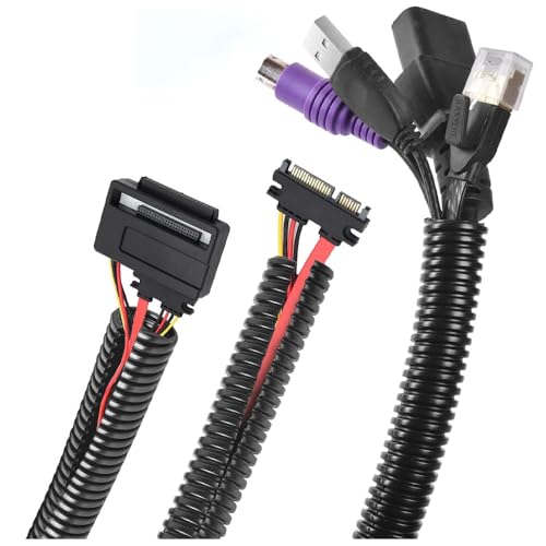 1/4"-32.8ft Split Wire Loom Tubing Cable Management Conduit Flexible Covers Cord Protectors