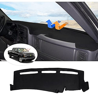 Cartist Dash Cover Compatible with GMC Sierra/Chevy Chevrolet Silverado 1999-2006, GMC Yukon XL/Chevy Suburban Tahoe Avalanche 2000-2006 Dashboard Cover Mat Non-Slip Pad Carpet Sunshield Protector - size: GMC Sierra/Chevy Silverado 1999-2006