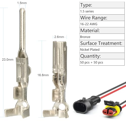 440Pcs Automotive Electrical Pin Connectors Kit Crimp Terminal Pins - color: 440pcs Pin Terminals
