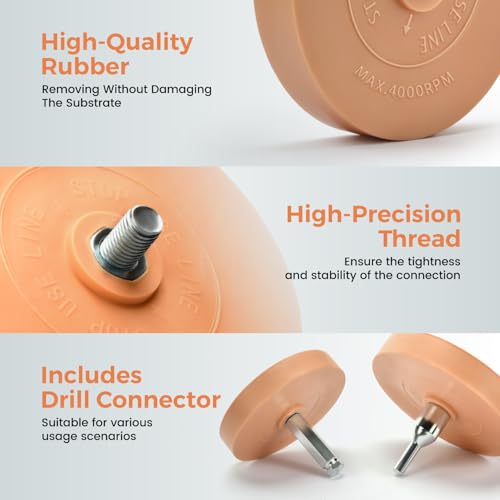ANGELSWORD Eraser Wheel, Decal Remover/Sticker Remover/Adhesive Remover Wheel, Soft Rubber for Cars, Trucks, Boats, Motorcycles and Windows