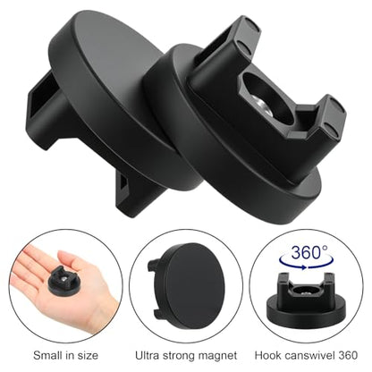 Yookeer 30 Pcs Magnetic Zip Tie Mount Base Black Magnetic Cable Clips Wire Holder Multipurpose Cable Ties Management Base Electrical Supplies for Wire (31 mm) - size: 31 mm