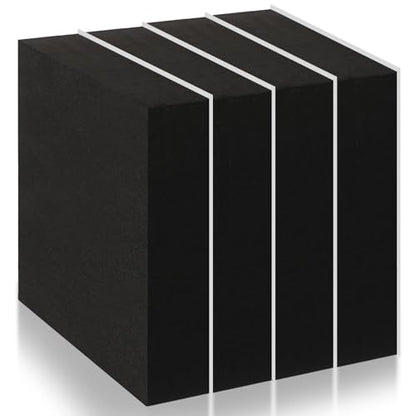 4 Pcs 1" Thick Foam Padding Sheet with Adhesive Backing Closed Cell - color: Black, size: 1 Inch Thick, 4 x 4 Inches