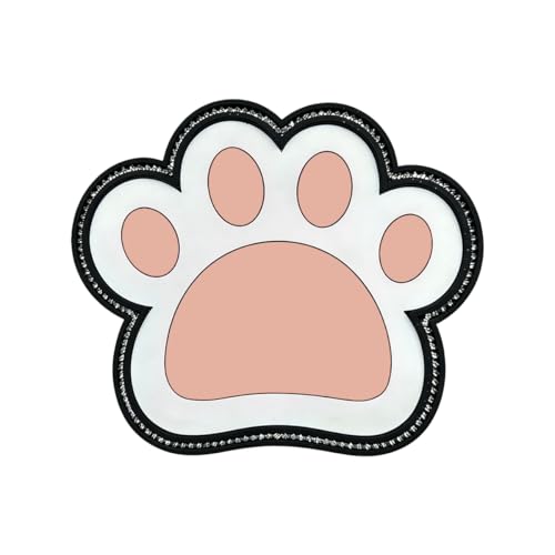 Bling Bear Claw Car Dashboard Non Slip Mat, Rhinestone Car Dashboard Grip Pad, Vehicle Strong Sticky Pads for Cell Phone, Sunglass, Key, Glass, Electronic Devices (Pink) - color: Pink