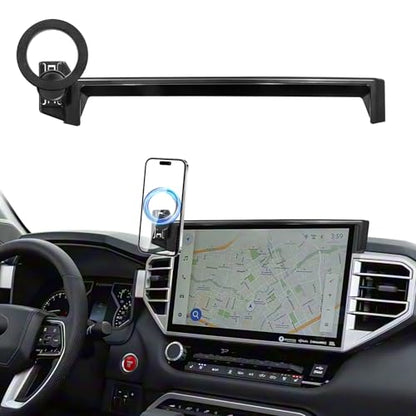 for MagSafe Car Phone Holder for 2022-2025 2026 Toyota Tundra Accessories, 2023-2026 Sequoia Magnetic Phone Holder 360° Cell Phone Mount for Toyota Tundra/Sequoia (14-Inch Screen Fixed Clip) - size: For 2022+Tundra/2023+Sequoia 14-in