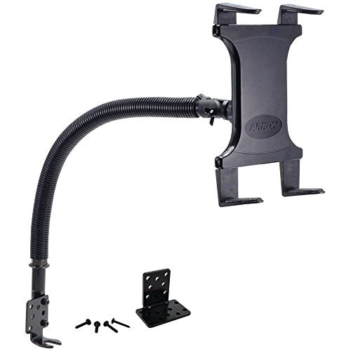 Arkon Mounts - Tablet Stand Holder | Tablet Holder for Car or Truck | 18-inch Gooseneck | Adjustable Viewing Angle | Easy Installation Process | Fits iPad and Galaxy | Suitable for 7" to 18.4