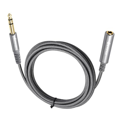 1/4 inch Headphone Extension Cable, 6.35mm TRS Male to Female Stereo Cord, Quarter Inch Guitar Cable Extender, 10ft (3 Meters) - color: Silver 3M/10FT
