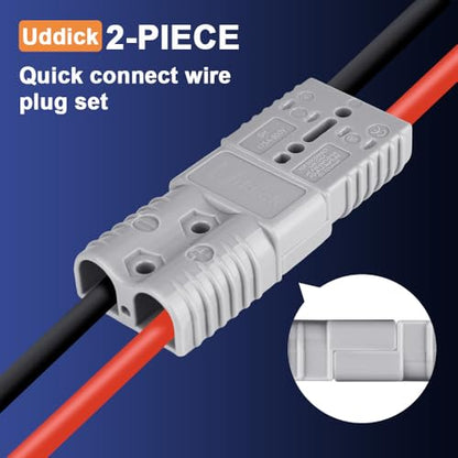 175A Battery Quick Disconnect Connecteur, 600V Wire Harness Connector Plug for Cars, Trailers, Motors, and Electronics Maintenance(2PCS Grey 4AWG) - size: 2PC 4AWG