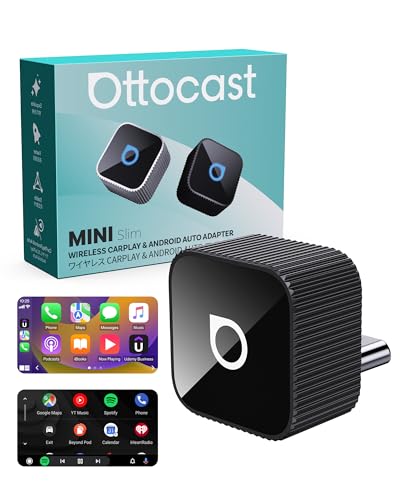 OTTOCAST Mini Cube 3.0 USB C Wireless CarPlay & Android Auto Adapter 2026– Plug & Play, Fast Auto-Reconnect (Black) - color: Black, size: USB C