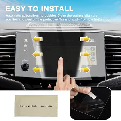 Karltys [Upgrade 2 Pack Screen Protector for 2019-2022 Honda Pilot 8 Inch [No Glare & Fingerprint] for Touchscreen, 9H Tempered Glass Navigation Screen Coverr - size: 8"Honda Pilot 2019-2022