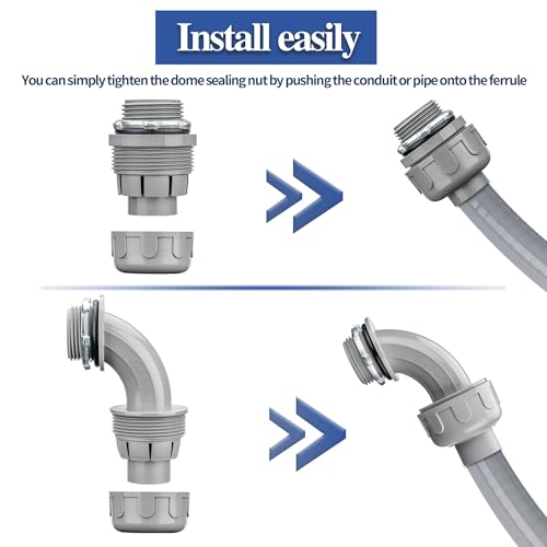 1/2 Inch 10 FT Liquid-Tight Conduit and Connector Kit - style: 1/2 inch-10FT