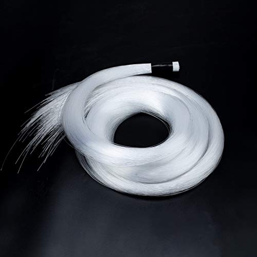 AZIMOM PMMA Plastic Mixed 375pcs 9.8ft Fiber Optic Cable Strands 0.03in/0.04/0.06in End Glow Roll Bunch Fiber String for Star Sky Roof Ceiling Decoration All Kind LED Light Engine Driver - size: 375pcs*(0.03+0.04+0.06)*9.8ft