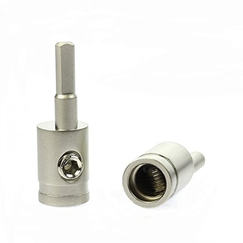 VOODOO Pair of Car Audio 4 AWG to 8 AWG Amp Input Reducers with Allen Screw Clamping and Nickel Finish
