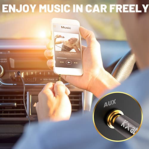 3.5mm Extension Cable 50 Feet, Long Male to Female Auxiliary Audio Stereo Cable, Headphone Extension Cord, Hi-Fi Sound, Gold Plated Connectors, OFC Core, Black Cable (with 5 pcs Cable Ties) -50ft - size: 50 Feet