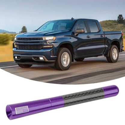 BESULEN 4.7 Inch Car Short Antenna, American Flag Design, Purple - color: Purple, size: 4.7 Inch