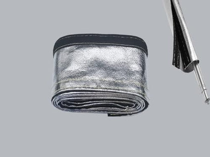Automotive Heat Shield Sleeve, 1/2" x 3.3 Ft Aluminized Sleeving for Engine Bay - Protects Exhaust Hose & Wiring from High Temp | Hook & Loop Wrap (Zip Ties Not Included) - size: 1/2" I.D.x 3.3Ft
